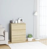 VidaXL Dressoir 60x35x76 cm bewerkt hout sonoma eikenkleurig