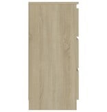 VidaXL Dressoir 60x35x76 cm bewerkt hout sonoma eikenkleurig