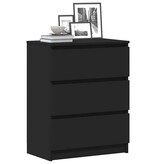 VidaXL Dressoir 60x35x76 cm bewerkt hout zwart