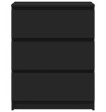 VidaXL Dressoir 60x35x76 cm bewerkt hout zwart