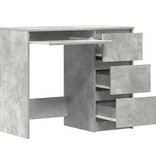 VidaXL Bureau 90x45x76 cm bewerkt hout betongrijs