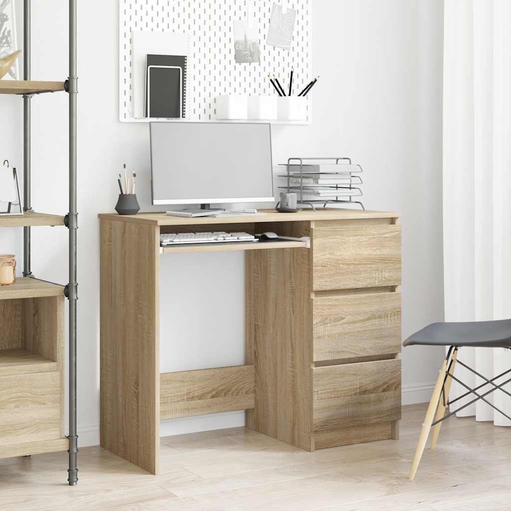 VidaXL Bureau 90x45x76 cm spaanplaat sonoma eikenkleurig