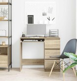 VidaXL Bureau 90x45x76 cm spaanplaat sonoma eikenkleurig
