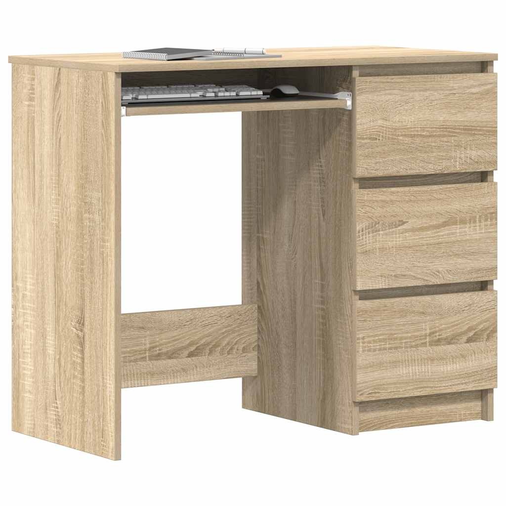 VidaXL Bureau 90x45x76 cm spaanplaat sonoma eikenkleurig
