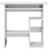 VidaXL Bureau 80x45x74 cm bewerkt hout hoogglans wit