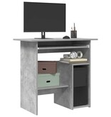 VidaXL Bureau 80x45x74 cm spaanplaat betongrijs