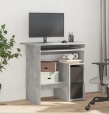 VidaXL Bureau 80x45x74 cm spaanplaat betongrijs
