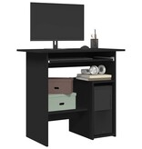 VidaXL Bureau 80x45x74 cm bewerkt hout zwart