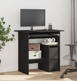 VidaXL Bureau 80x45x74 cm bewerkt hout zwart