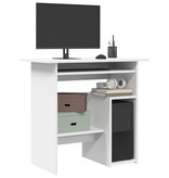 VidaXL Bureau 80x45x74 cm bewerkt hout wit