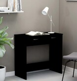 VidaXL Bureau 80x40x75 cm bewerkt hout zwart
