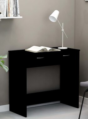 VidaXL Bureau 80x40x75 cm bewerkt hout zwart