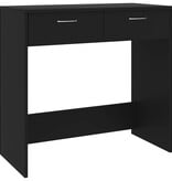 VidaXL Bureau 80x40x75 cm bewerkt hout zwart