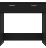 VidaXL Bureau 80x40x75 cm bewerkt hout zwart
