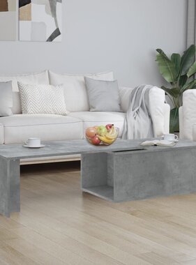 VidaXL Salontafel 150x50x35 cm bewerkt hout betongrijs