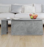 VidaXL Salontafel 150x50x35 cm bewerkt hout betongrijs