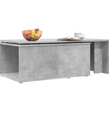 VidaXL Salontafel 150x50x35 cm bewerkt hout betongrijs