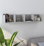 VidaXL Cd-wandschap 100x18x18 cm bewerkt hout betongrijs
