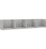 VidaXL Cd-wandschap 100x18x18 cm bewerkt hout betongrijs