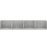 VidaXL Cd-wandschap 100x18x18 cm bewerkt hout betongrijs