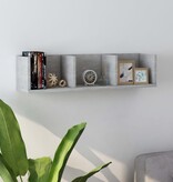VidaXL Cd-wandschap 75x18x18 cm bewerkt hout betongrijs