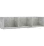 VidaXL Cd-wandschap 75x18x18 cm bewerkt hout betongrijs