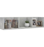 VidaXL Cd-wandschap 75x18x18 cm bewerkt hout betongrijs