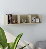 VidaXL Cd-wandschap 75x18x18 cm bewerkt hout sonoma eikenkleurig