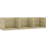 VidaXL Cd-wandschap 75x18x18 cm bewerkt hout sonoma eikenkleurig