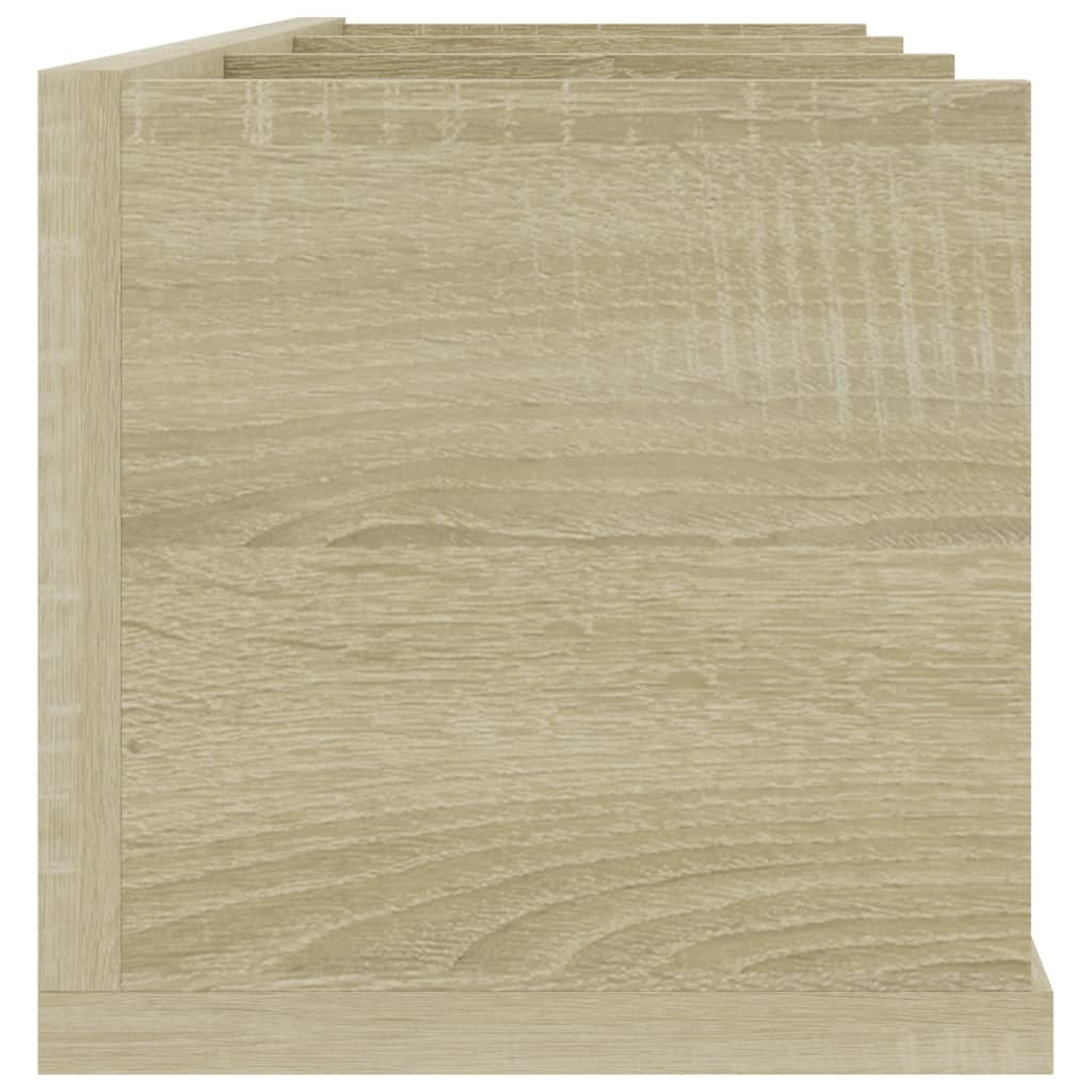 VidaXL Cd-wandschap 75x18x18 cm bewerkt hout sonoma eikenkleurig