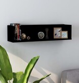 VidaXL Cd-wandschap 75x18x18 cm bewerkt hout zwart