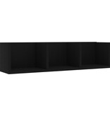 VidaXL Cd-wandschap 75x18x18 cm bewerkt hout zwart