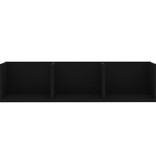 VidaXL Cd-wandschap 75x18x18 cm bewerkt hout zwart
