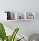 VidaXL Cd-wandschap 75x18x18 cm bewerkt hout wit