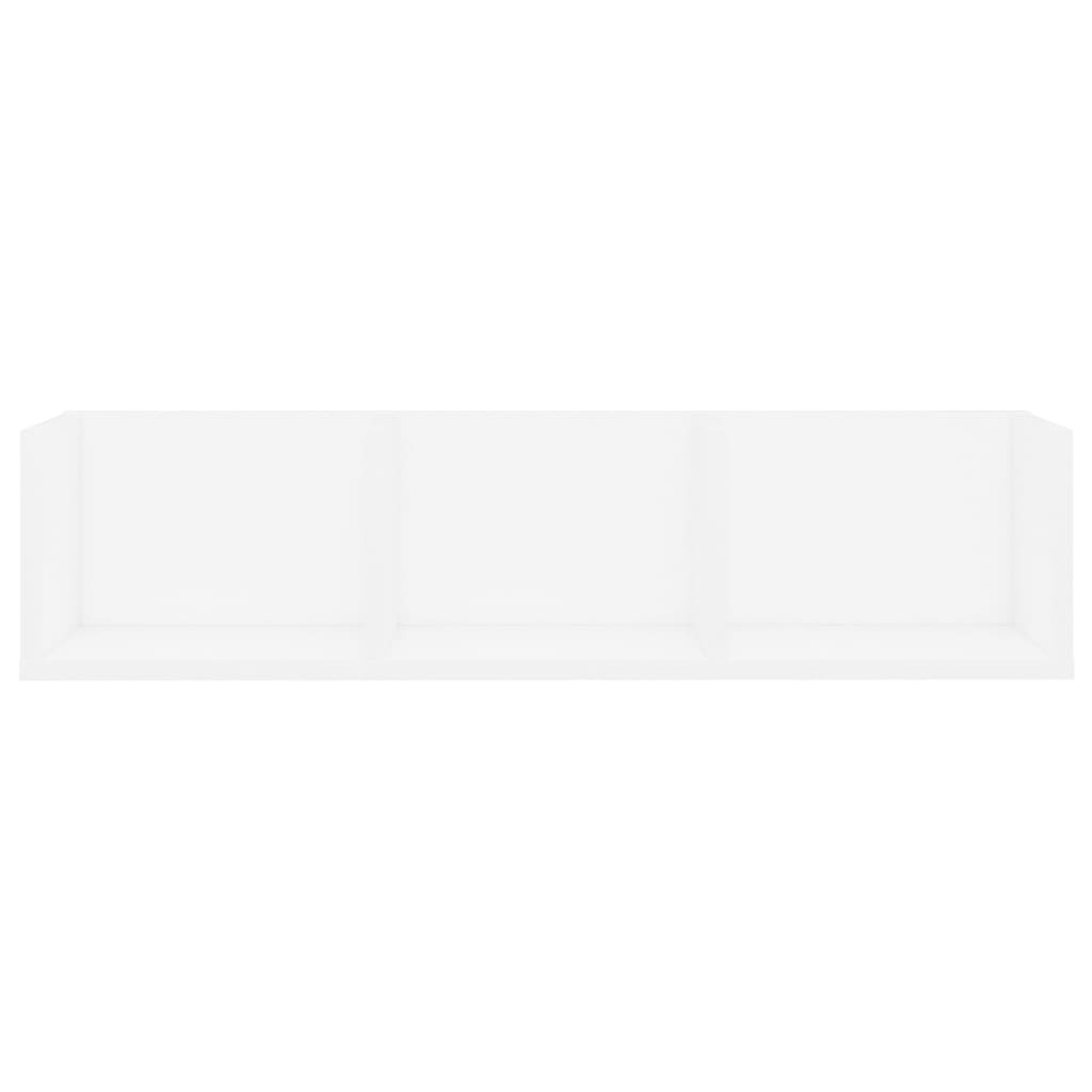 VidaXL Cd-wandschap 75x18x18 cm bewerkt hout wit