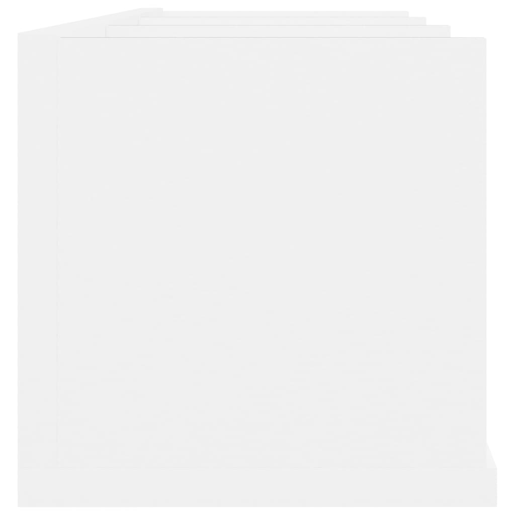 VidaXL Cd-wandschap 75x18x18 cm bewerkt hout wit