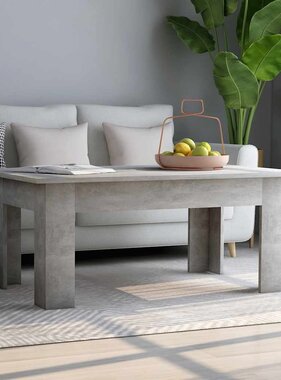 VidaXL Salontafel 100x60x42 cm bewerkt hout betongrijs