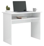 VidaXL Bureau 90x50x74 cm bewerkt hout hoogglans wit