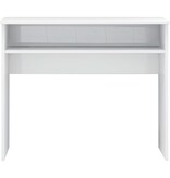 VidaXL Bureau 90x50x74 cm bewerkt hout hoogglans wit