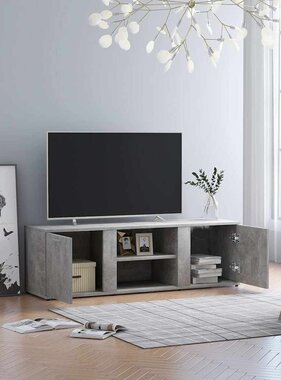 VidaXL Tv-meubel 120x34x37 cm bewerkt hout betongrijs