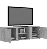 VidaXL Tv-meubel 120x34x37 cm bewerkt hout betongrijs