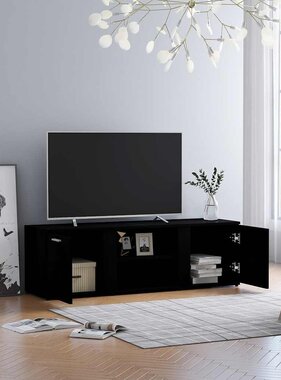 VidaXL Tv-meubel 120x34x37 cm bewerkt hout zwart