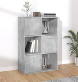 VidaXL Opbergkast 60x29,5x90 cm bewerkt hout betongrijs