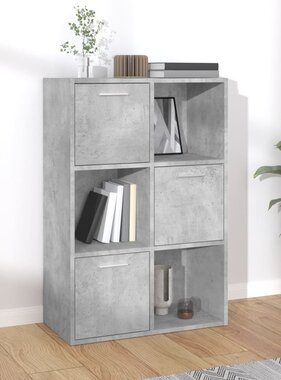 VidaXL Opbergkast 60x29,5x90 cm bewerkt hout betongrijs