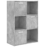 VidaXL Opbergkast 60x29,5x90 cm bewerkt hout betongrijs