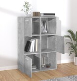 VidaXL Opbergkast 60x29,5x90 cm bewerkt hout betongrijs