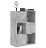 VidaXL Opbergkast 60x29,5x90 cm bewerkt hout betongrijs