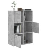 VidaXL Opbergkast 60x29,5x90 cm bewerkt hout betongrijs
