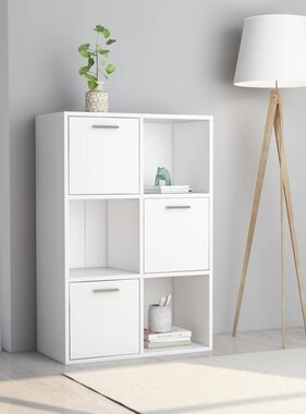 VidaXL Opbergkast 60x29,5x90 cm bewerkt hout wit