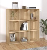 VidaXL Boekenkast 98x29x97,5 cm bewerkt hout sonoma eikenkleurig